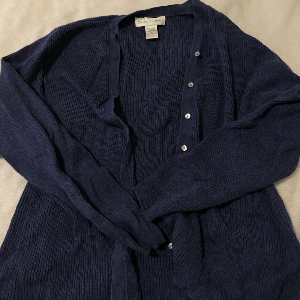 Navy Blue Women's Sweater Cardigan